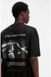 HUGO DEVROLO OVERSIZE FIT COTTON T-SHIRT WITH LOGO BLACK 50568251-001