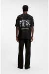 HUGO DEVROLO OVERSIZE FIT COTTON T-SHIRT WITH LOGO BLACK 50568251-001