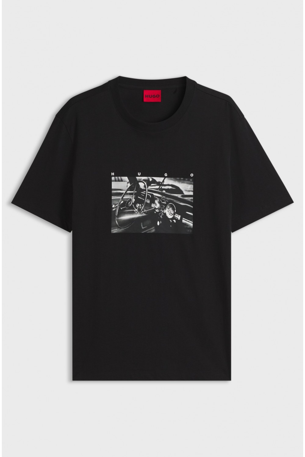 HUGO RELAXED-FIT T-SHIRT DIKEMS WITH GRAPHIC LOGO BLACK 50568628-002