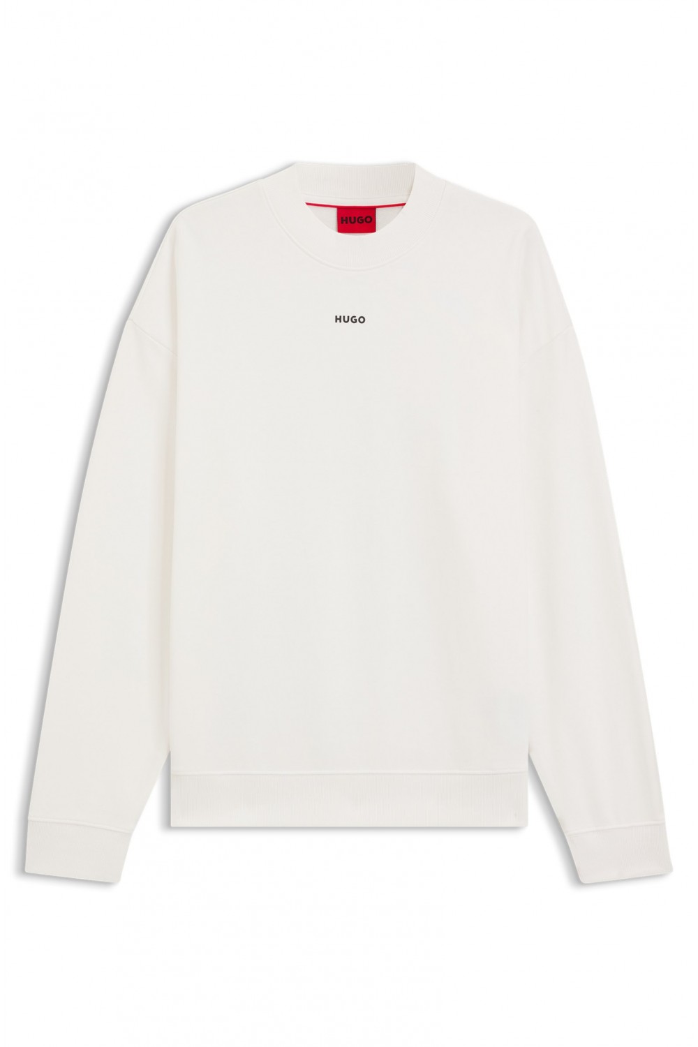 HUGO DAPOCREW RELAXED FIT SWEATSHIRT IN COTTON TERRY WHWITE 50525892-102