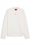 HUGO DAPOCREW RELAXED FIT SWEATSHIRT IN COTTON TERRY WHWITE 50525892-102