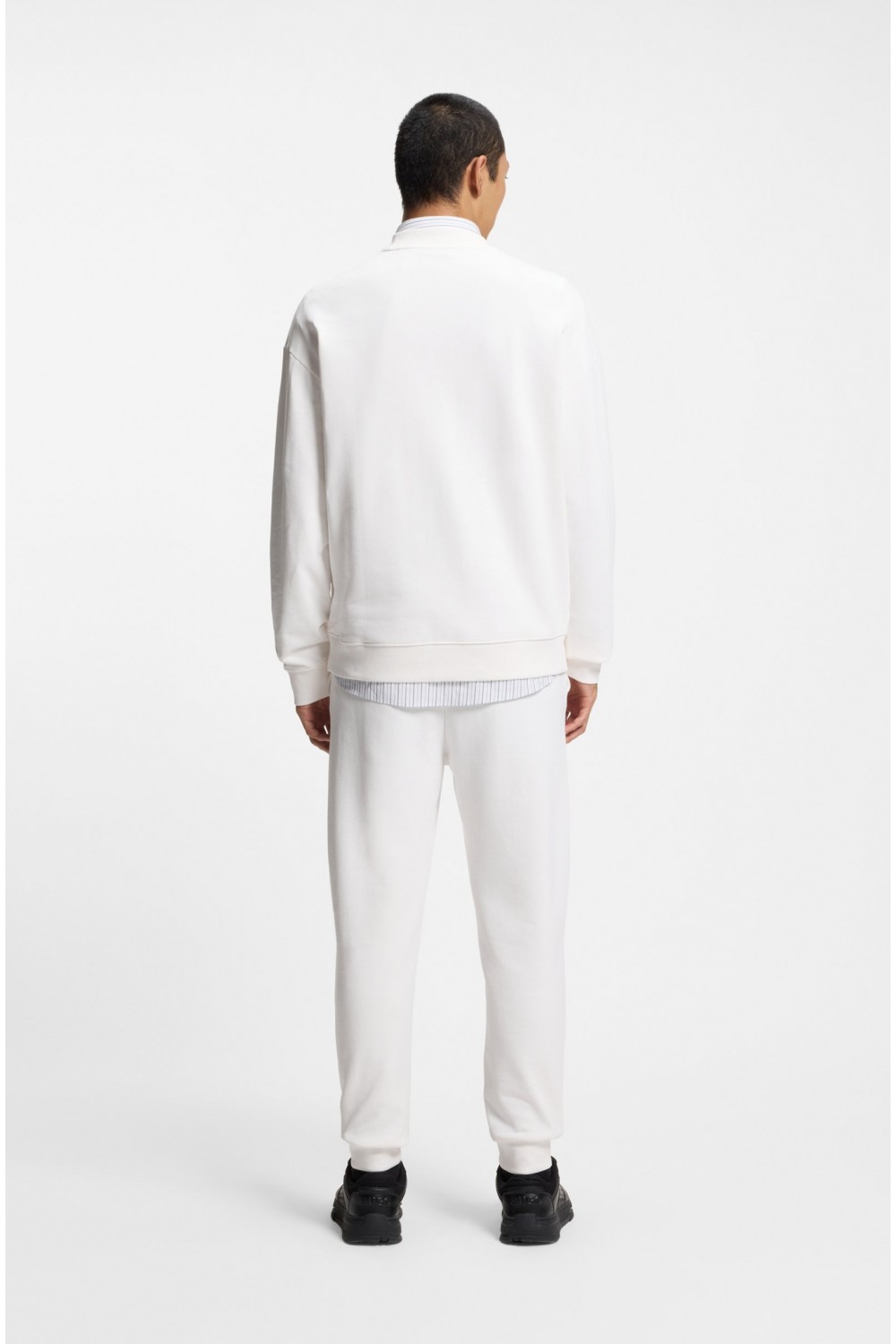 HUGO DAPOCREW RELAXED FIT SWEATSHIRT IN COTTON TERRY WHWITE 50525892-102
