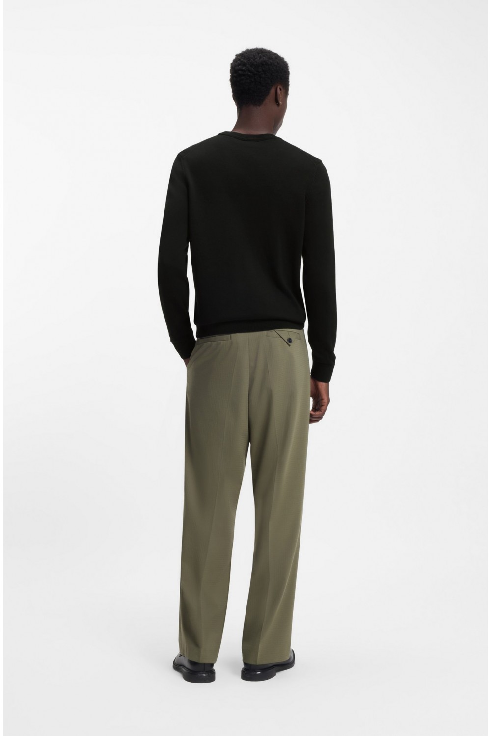 HUGO BOSS SAN CASSIUS COTTON SWEATER BLACK 50553588-001