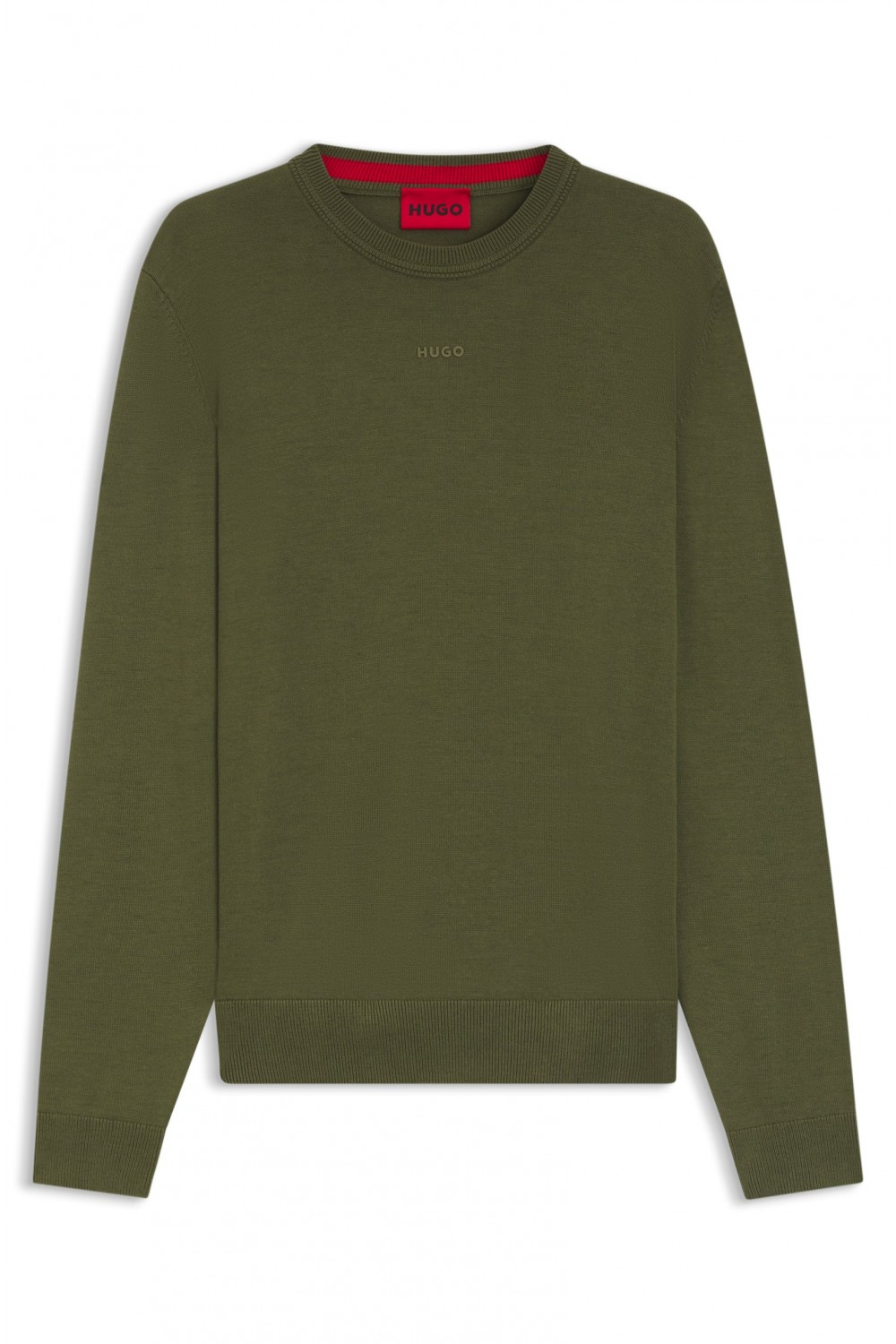 HUGO BOSS SAN CASSIUS COTTON SWEATER LIGHT GREEN 50553588-389