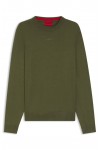 HUGO BOSS SAN CASSIUS COTTON SWEATER LIGHT GREEN 50553588-389