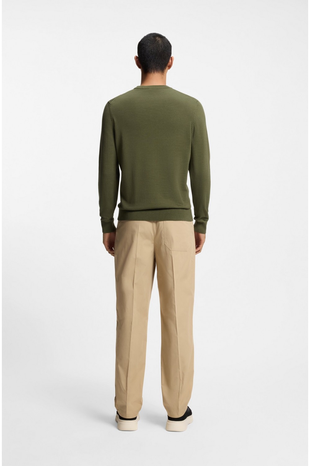 HUGO BOSS SAN CASSIUS COTTON SWEATER LIGHT GREEN 50553588-389