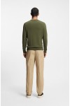 HUGO BOSS SAN CASSIUS COTTON SWEATER LIGHT GREEN 50553588-389