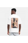 HUGO RELAXED COTTON T-SHIRT WITH PAINTED ARTWORK WHITE 50563795-102