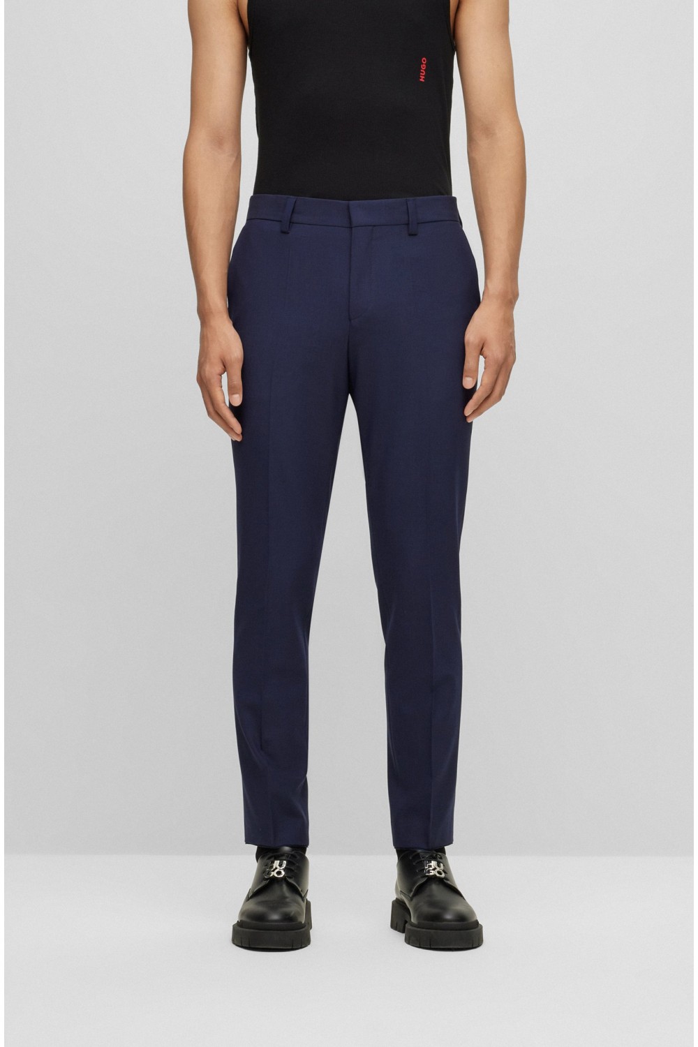 HUGO THREE PIECE SLIM-FIT SUIT DARK BLUE 50495023-405