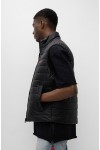 HUGO WATER-REPELLENT PADDED GILET WITH CONTRAST LOGO BLACK 50468742-001