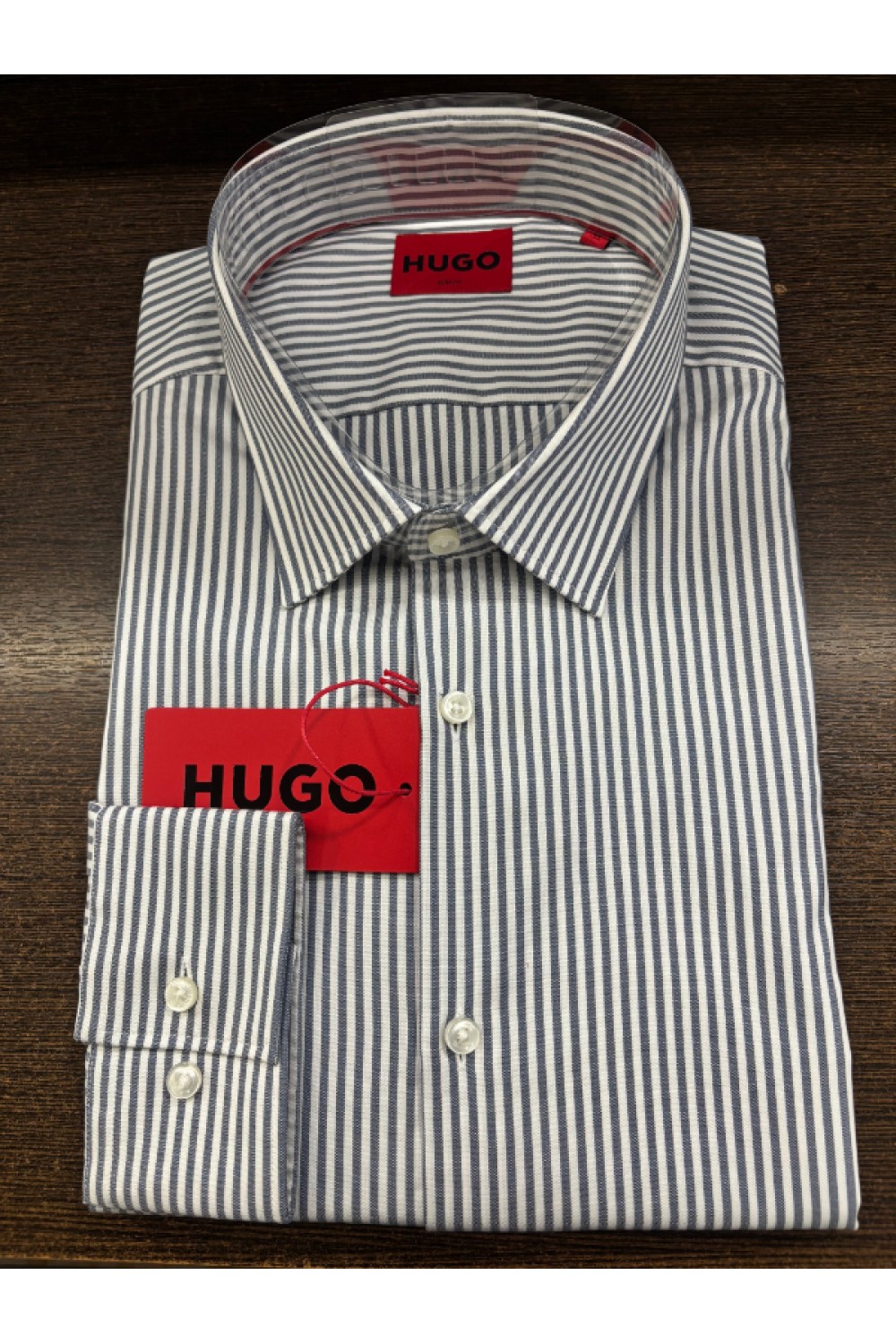 HUGO SLIM FIT SHIRT KENNO STRIPE 50554797-496