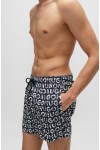 HUGO RECYCLED-MATERIAL SWIM SHORTS WITH LOGO PRINT 50474322-002