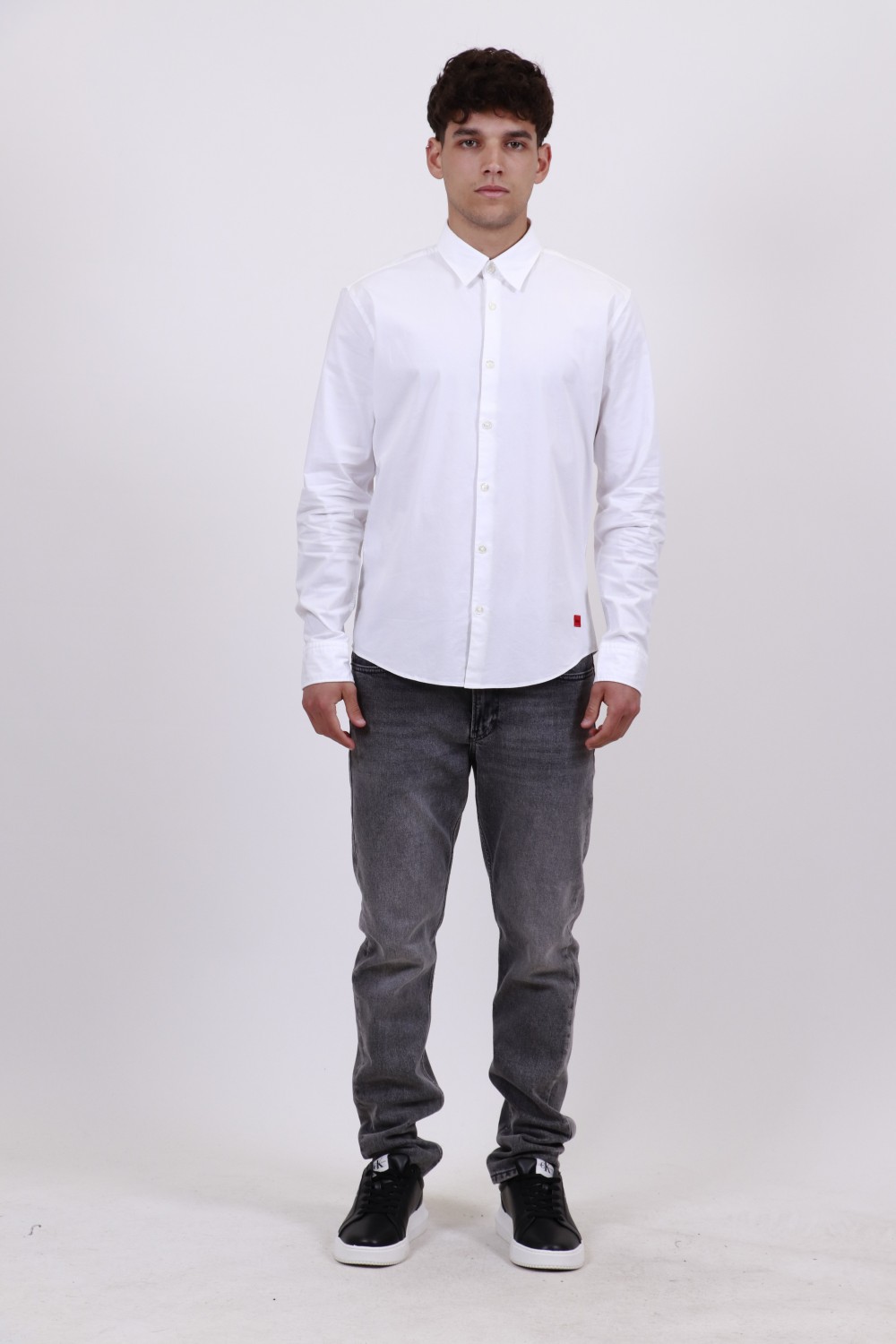 HUGO SLIM FIT POPLIN SHIRT ERMO WHITE 50500216-199