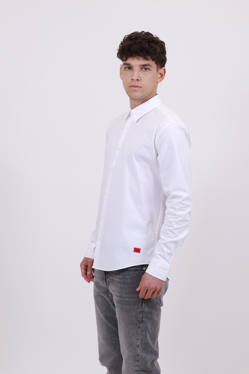 HUGO SLIM FIT POPLIN SHIRT ERMO WHITE 50500216-199
