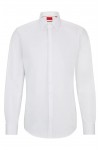 HUGO SLIM-FIT DRESS SHIRT IN STRETCH-COTTON SATIN WHITE 50508549-199