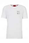 HUGO COTTON-JERSEY T-SHIRT WITH DECORATIVE REFLACTIVE LOGO WHITE 50508944-100