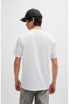 HUGO COTTON-JERSEY T-SHIRT WITH DECORATIVE REFLACTIVE LOGO WHITE 50508944-100