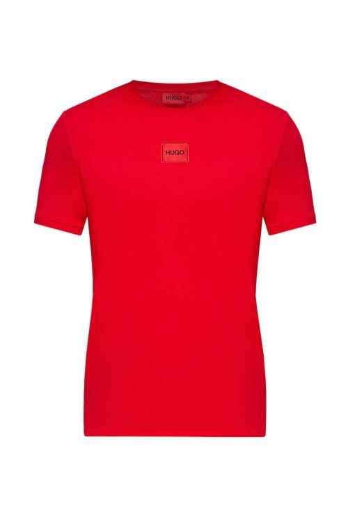 HUGO COTTON JERSEY DIRAGOLINO T-SHIRT RED 50447978-693