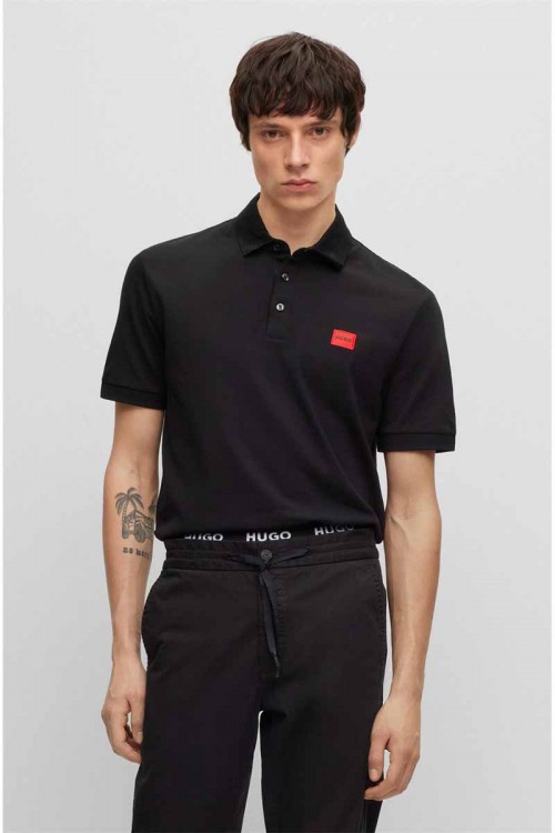 HUGO POLO SHIRT DERESO232 SLIM FIT BLACK 50490770-001