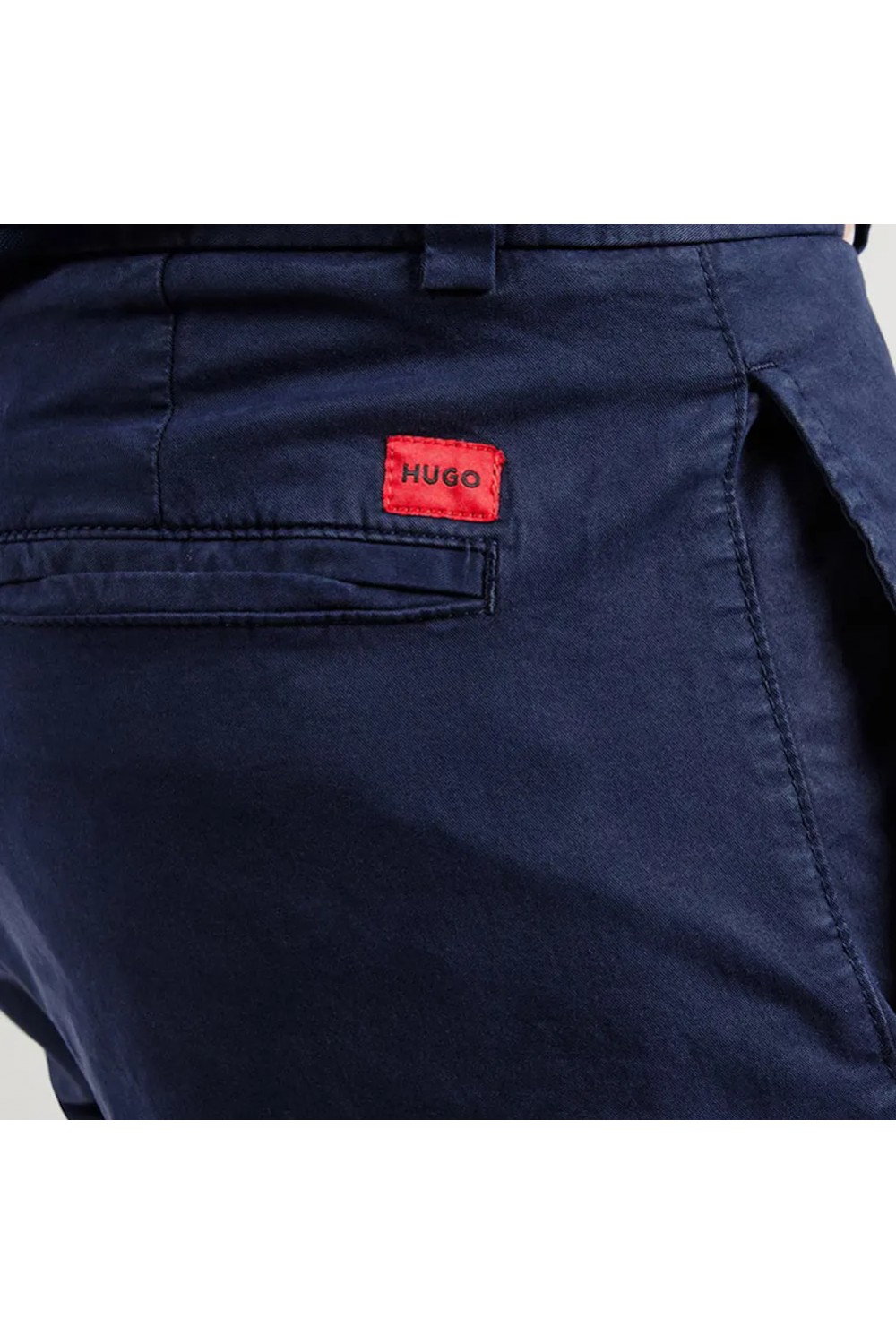 HUGO SLIM FIT TROUSERS STRETCH COTTON GABARDINE DAVID NAVY BLUE 50530886-405