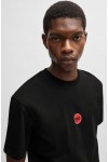 HUGO COTTON RELAXED FIT WITH RACING LOGOS BLACK-RED 50530647-001