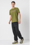 HUGO COTTON JERSEY T-SHIRT DULIVIO GREEN BROWN LOGO 50519724-386