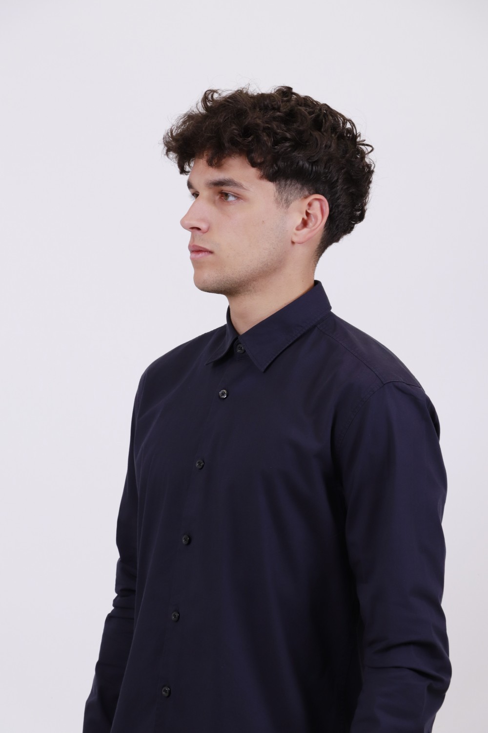 HUGO SLIM FIT POPLIN SHIRT ERMO NAVY BLUE 50500216-405