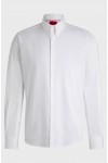 HUGO MODERN FIT COTTON SATEN SHIRT VIKKO WHITE 50519847-199