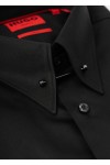 HUGO MODERN FIT COTTON SATEN SHIRT VIKKO BLACK 50519847-001