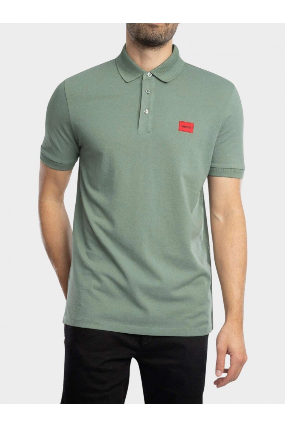 HUGO POLO SHIRT DERESO232 SLIM FIT LIGHT KHAKI 50490770-343