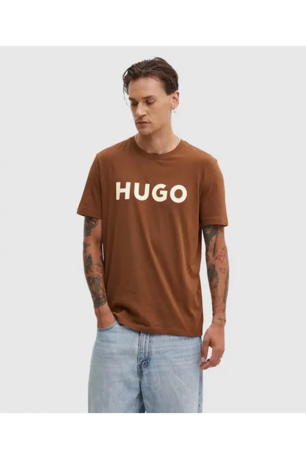 HUGO T-SHIRT DULIVIO BROWN 50467556-212