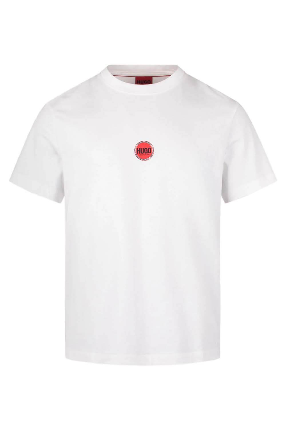 HUGO COTTON RELAXED FIT WITH RACING LOGOS WHITE-RED 50530647-102