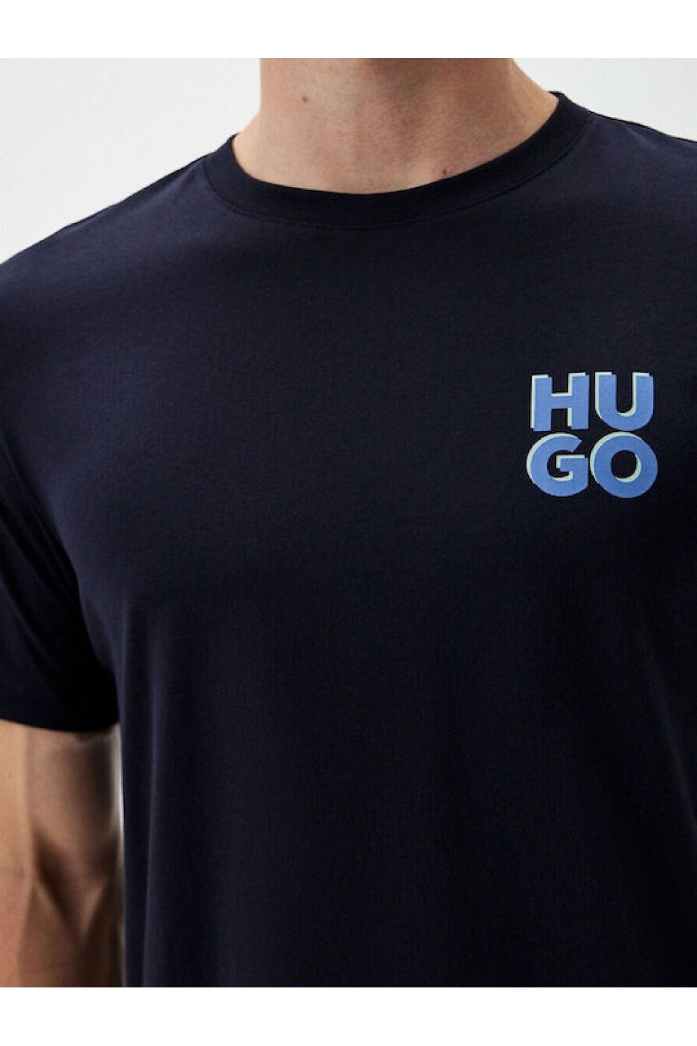 HUGO COTTON JERSEY T-SHIRT DIMONITI NAVY BLUE 50522434-405