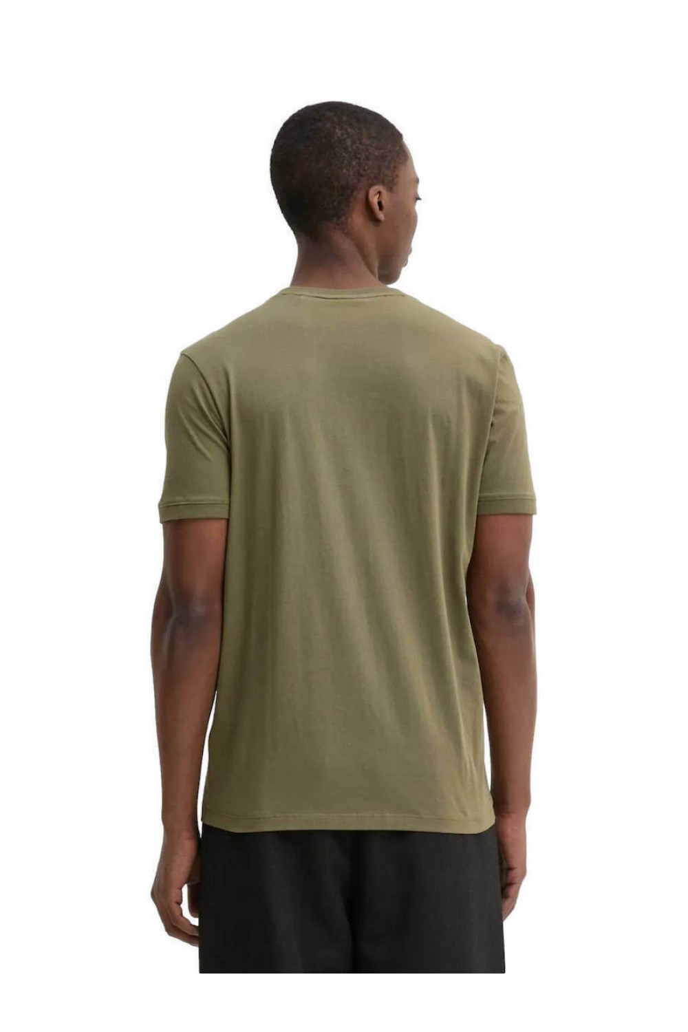HUGO T-SHIRT DIRAGOLINO 212 WITH RED LOGO KHAKI 50447978-389
