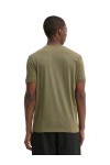 HUGO T-SHIRT DIRAGOLINO 212 WITH RED LOGO KHAKI 50447978-389