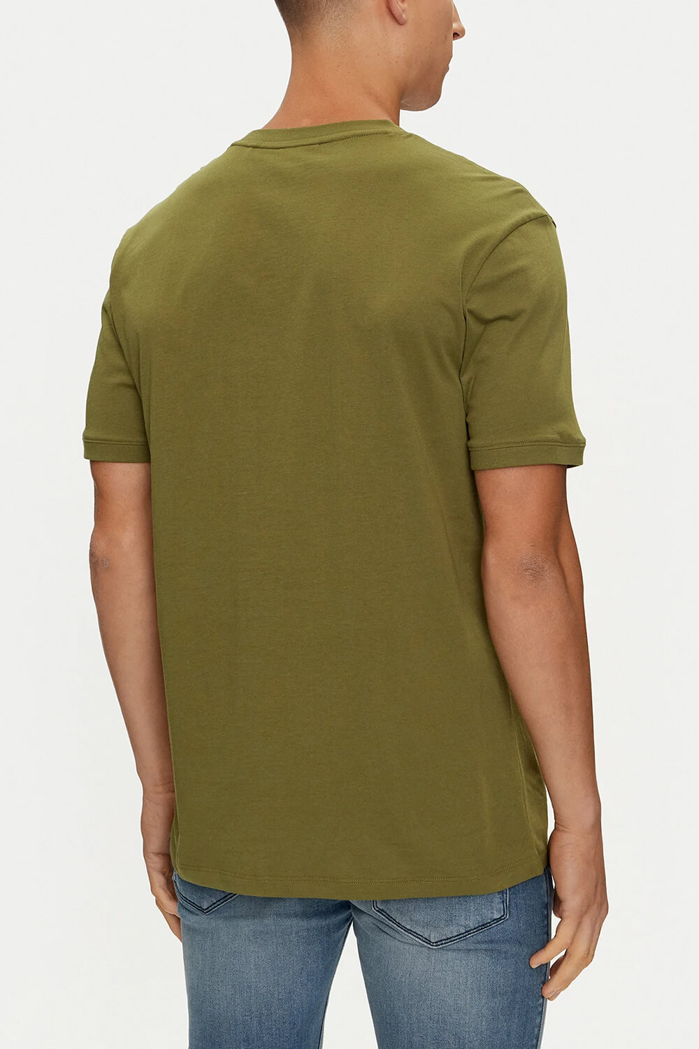 HUGO T-SHIRT DIRAGOLINO 212 WITH RED LOGO OPEN KHAKI 50447978-386