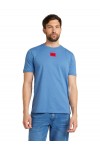 HUGO T-SHIRT DIRAGOLINO 212 WITH RED LOGO BLUE  50447978-427