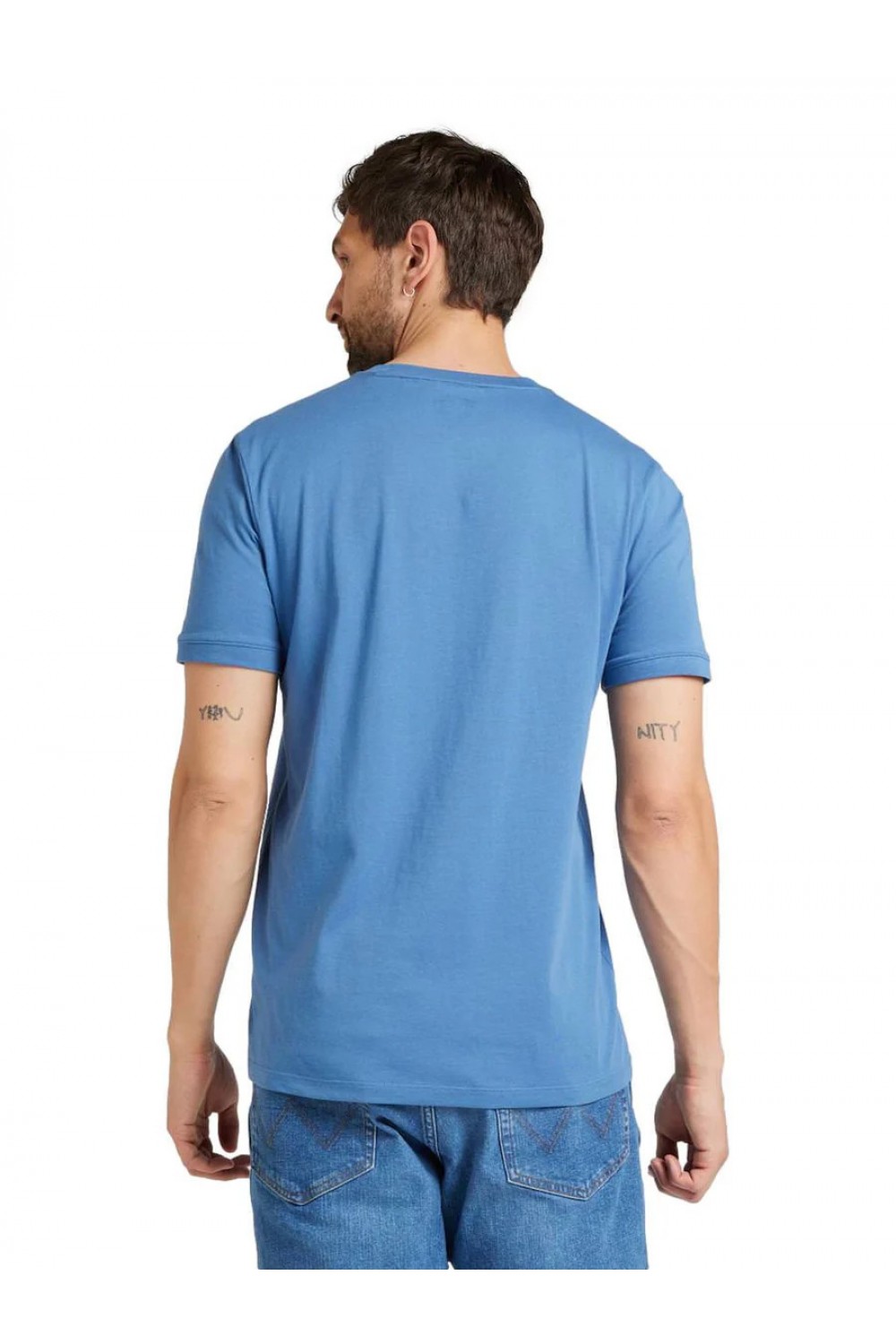 HUGO T-SHIRT DIRAGOLINO 212 WITH RED LOGO BLUE  50447978-427