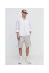 HUGO STRAIGHT FIT LINEN SHIRT ERMANN WHITE 50514162-199