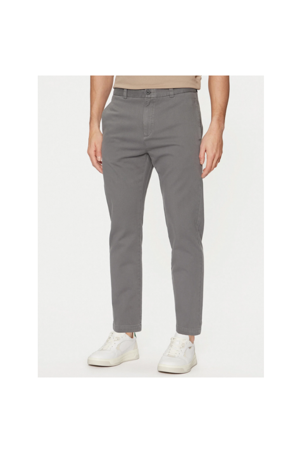 HUGO SLIM FIT CHINO PANT DAVID22D COTTON GABARDINE GREY 50533851-086