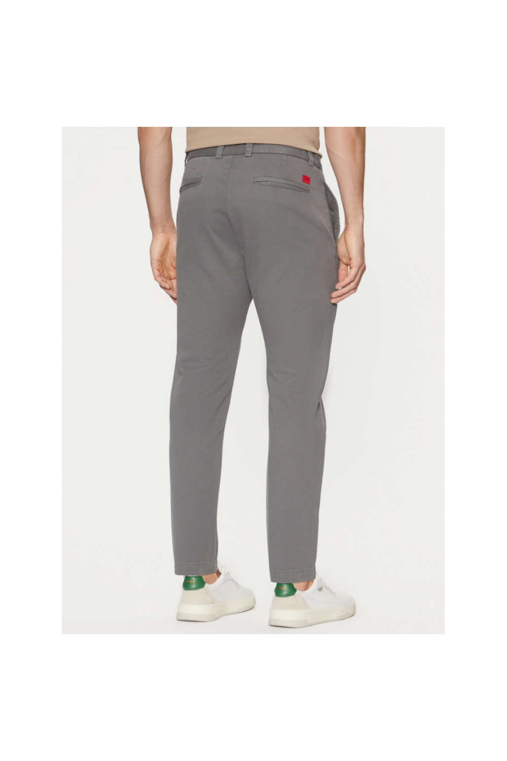 HUGO SLIM FIT CHINO PANT DAVID22D COTTON GABARDINE GREY 50533851-086