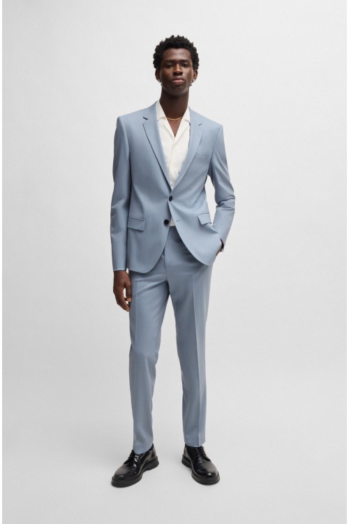 HUGO SUIT SLIM FIT HENRY/GETLIN 232X LIGHT BLUE AND GILET 50530116-483