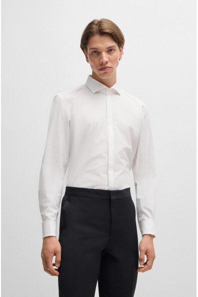 HUGO SLIM FIT POPLIN SHIRT KATTHEW EASY IRON WHITE 50473060-199