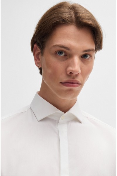HUGO SLIM FIT POPLIN SHIRT KATTHEW EASY IRON WHITE 50473060-199