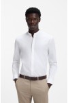 HUGO SLIM FIT MAO COTTON SHIRT KALEB WHITE 50554690-199