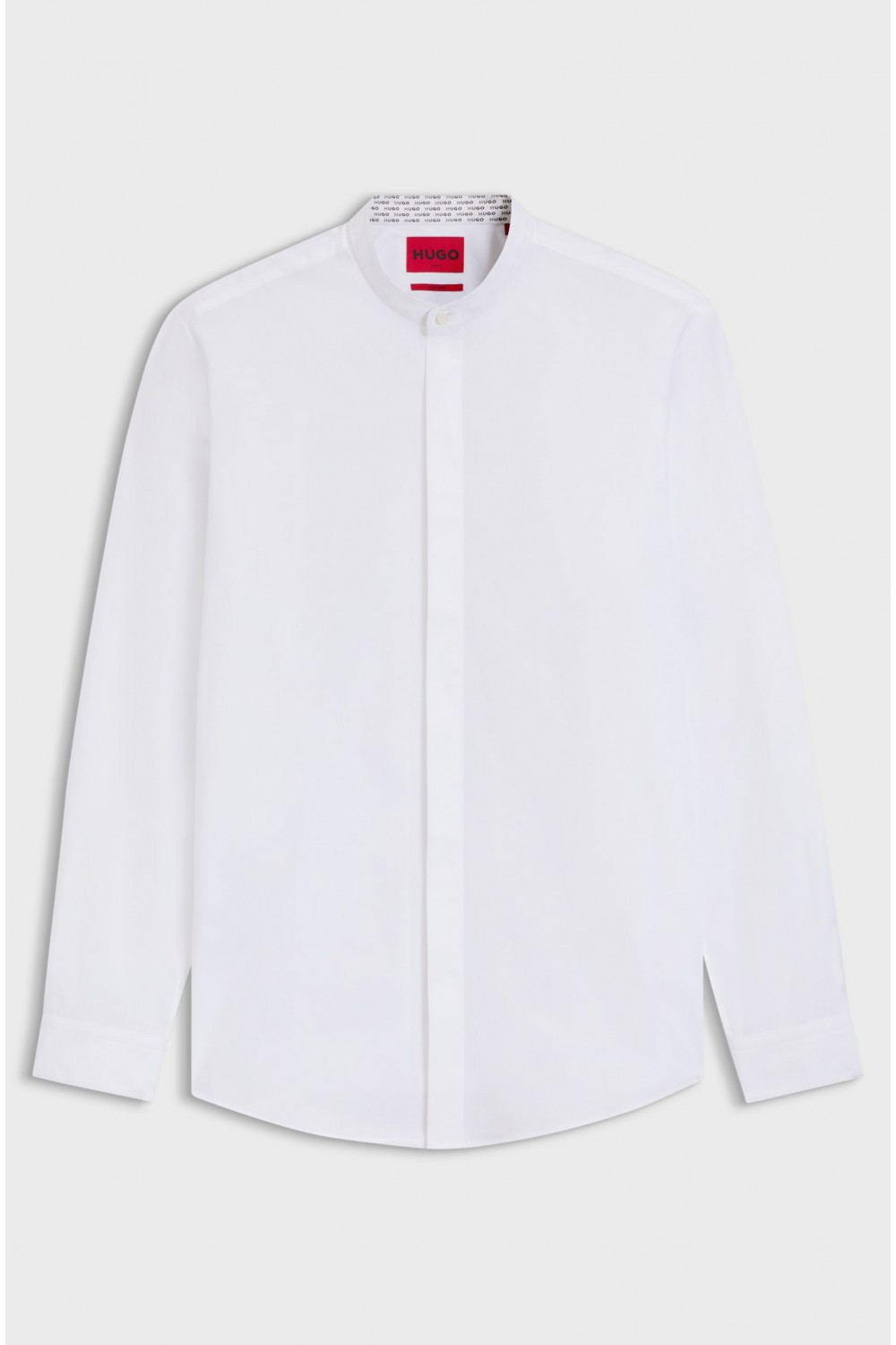 HUGO SLIM FIT MAO COTTON SHIRT KALEB WHITE 50554690-199