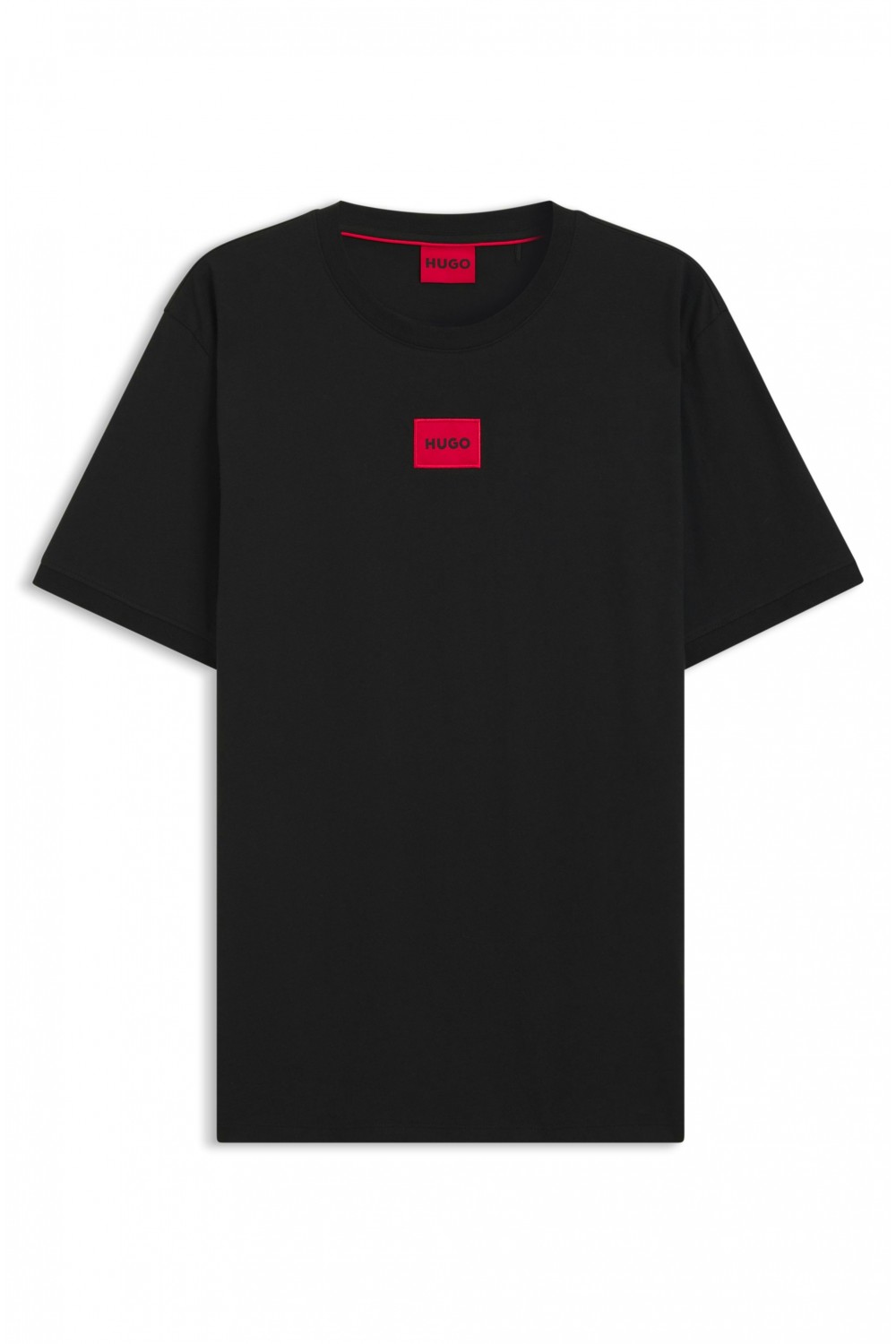 HUGO T-SHIRT DIRAGOLINO 212 WITH RED LOGO ΒLACK 50447978-001