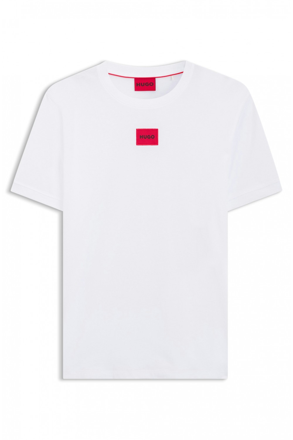 HUGO T-SHIRT DIRAGOLINO 212 WITH RED LOGO WHITE 50447978-100