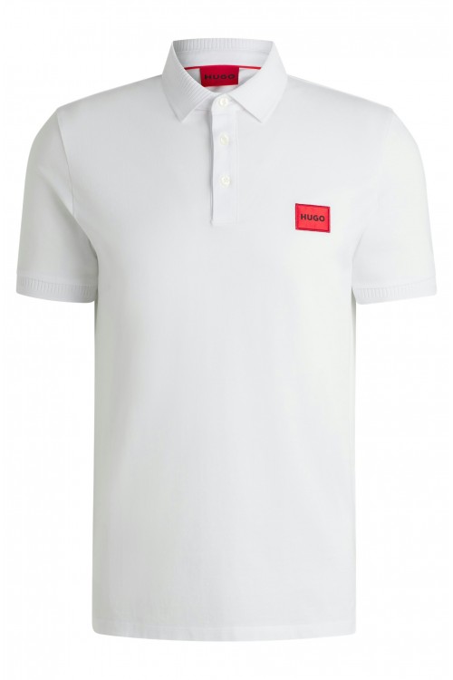 HUGO POLO SHIRT DERESO222 SLIM FIT WHITE 50466202-100