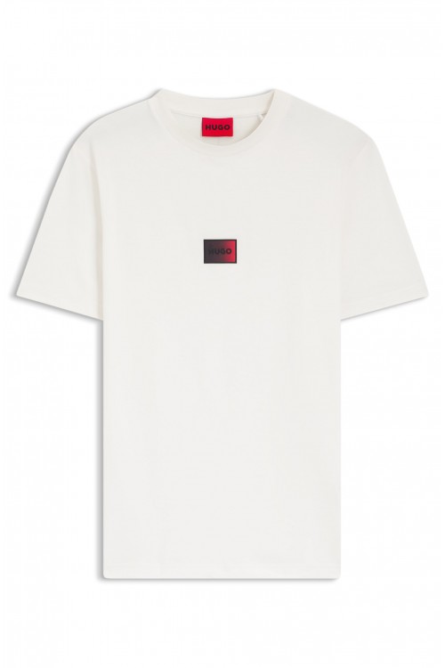 HUGO T-SHIRT DANOTIE WITH RED LOGO WHITE 50553124-102